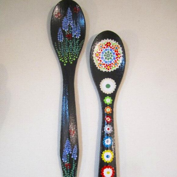 Harmony, Kitchen accents, Tea Lovers, Handcrafted, Dots, Original, Spoons - Picture 1 of 4